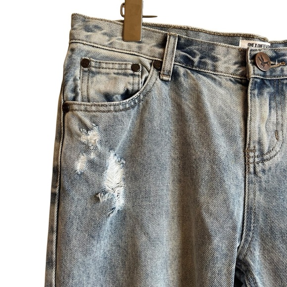 One by One Teaspoon Awesome Baggies Distressed Jeans Light Wash Size 28 - Picture 6 of 16